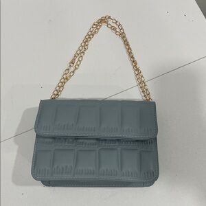 Elegant Blue Chain Strap Women's Bag